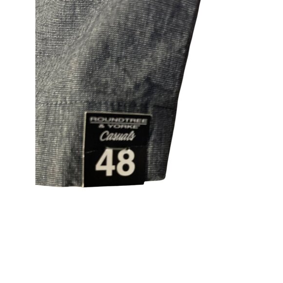 Roundtree Yorke Shorts Mens 48 NEW Blue Classic Fit Stretch Flat Front - Picture 14 of 15